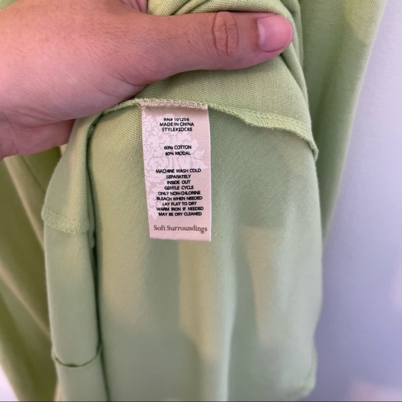 NEW SOFT SURROUNDINGS- Duvall Sleeveless Midi Dress Margarita Green - Picture 10 of 10